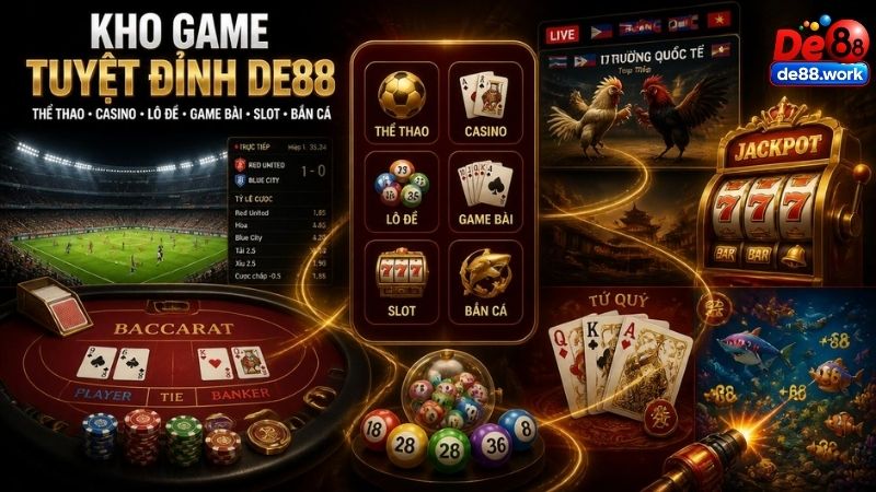 Kho game đa dạng tại DE88