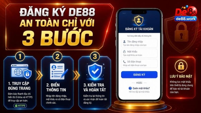 Hướng dẫn đăng ký tài khoản DE88