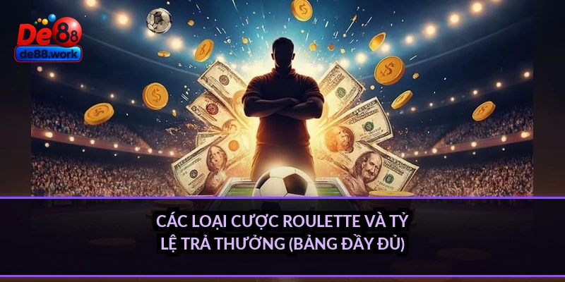 Các loại cược roulette và tỷ lệ trả thưởng (bảng đầy đủ)