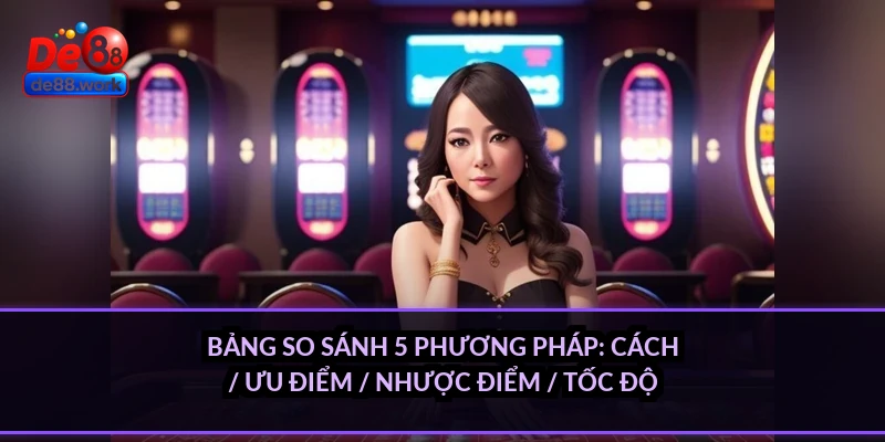 Bảng so sánh 5 phương pháp: cách / ưu điểm / nhược điểm / tốc độ